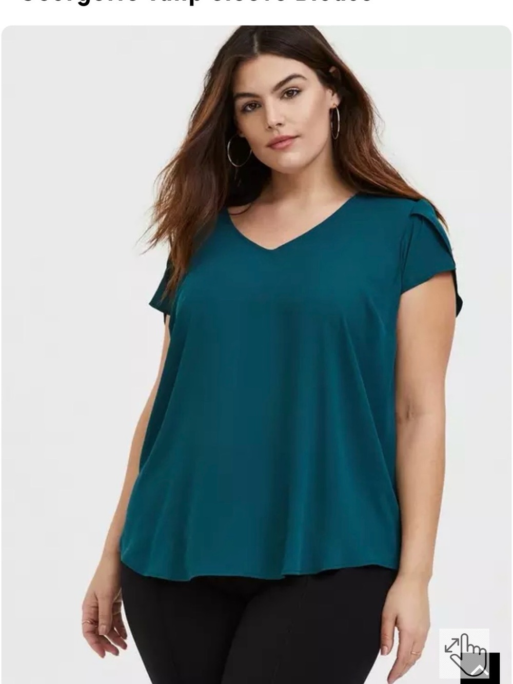 torrid Teal V-Neck Short Sleeve Tank